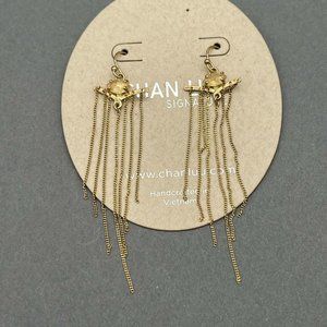 Chan Luu Signature Dangle Citrine 18k Plated 925 Earrings.
Excellent condition